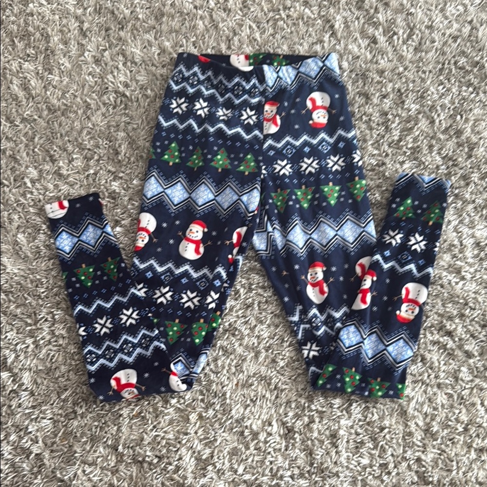 No Boundaries Blue and Green Festive Leggings